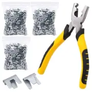 NAOEDEAH 900pcs Rabbit Chicken Wire Cage Clips with Fence Pliers and Hog Ring...