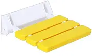 SJIALEN Bath Chair Elderly Wall-Mounted Shoe Change Stool Pregnant Woman Bathroom Stool Bathroom Folding Stool Load-Bearing 136kg Shower Chair(Yellow)