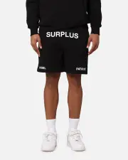 [DANIEL PATRICK] Daniel Patrick Surplus Logo Sweat Shorts Black - Size M M Black