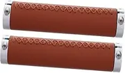 GANAZONO 1 Pair PU Bicycle Handlebar Grips Antislip Cycling Handlebar Protector for Touring Folding Mountain Bikes Vibration Reduction for Enhanced Comfort and Control