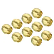 50pcs 4mm Tube OD Brass Compression Sleeves Ferrules Brass Ferrule Fitting