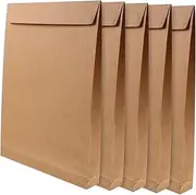 TEHAUX 5pcs Paper Document Bag Large Envelopes for Documents Self-Adhesive Office Supplies Project Bag