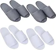 Baluue Hotel Slippers for Men 4 Pack Disposable Lightweight Comfortable Breathable for Travel Home