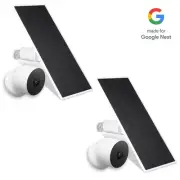 Google Nest Cam (battery) with Solar Panel Bundle (White, 2 Pack)