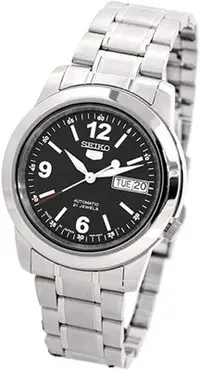 在飛比找Yahoo!奇摩拍賣優惠-SEIKO WATCH精工5盾牌五號大夜光機械男錶-黑 型號