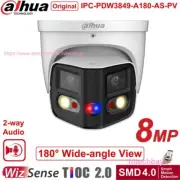Dahua IPC-PDW3849-A180-AS-PV 8MP 180° Panoramic TiOC IP Camera PoE 2-Way Audio