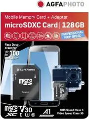 Agfaphoto Microsdxc Uhs I 128gb Prof. High Speed U3 V30 A1