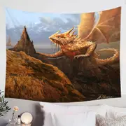 Cool Fantasy Rock Dragon Tapestry