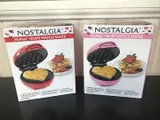 Nostalgia MyMini Heart Shape Waffle Maker Electric Red or Pink Valentines Day
