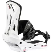 Nitro Staxx 2024 Snowboard Bindings Men's White M