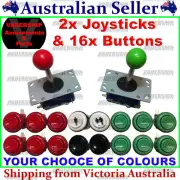 2x JOYSTICKS & 16x BUTTONS Starter Pack ARCADE / MAME
