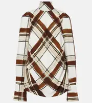 [Dries Van Noten] Dries Van Noten Checked top AU 10 brown