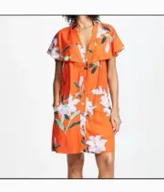 Diane Von Furstenberg Argos Clementine Floral Open Back Dress