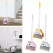 Broom and Dustpan Set Pet Hair Sweeping Broom Long Handled for Home Indoor