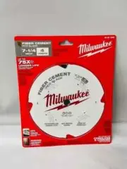 Milwaukee 7 1/4" 4-Tooth Circular Saw Fiber Cement Blade 48-40-7000- NEW