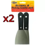 (2) Scraper & Putty Knife Scraper Sets