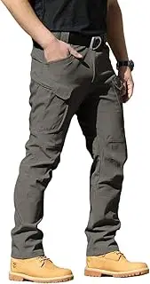 [AUTIWITUA] Men's Tactical Pants Water Resistant Outdoor Cargo Pants Lightweight Hiking Work Pants(No Belt)