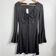 ASOS / TopShop Women's 4 - 6 Black Mini Jersey Tea Dress NWT