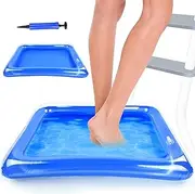 Inflatable Foot Pool, Inflatable Pool Foot Bath, Inflatable Pool Foot Tub with Balloon Pump, Pools, Foot Pool, PVC, for Pools Home Spa Swimming Pool