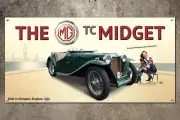 1949 MG TC Midget Garage Banner 2ft x 4ft