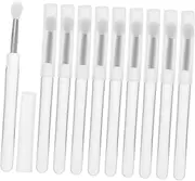 Vaguelly 10Pcs Mini Silicone Makeup Brush Set Travel Friendly Lipstick and Lip Gloss Applicators with Covers Easy to Clean Reusable for and Eyeshadow Blending