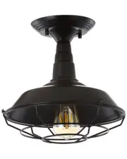 JONATHAN Y Gabe 10.2in Metal LED Semi-Flush mount