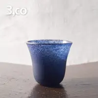 在飛比找momo購物網優惠-【3,co】手工彩色玻璃杯-藍(小)