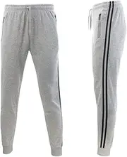 [FIL] Men's Stripped Track Pants Jogger Trousers Trackies Sweat Pants Zipped Pockets