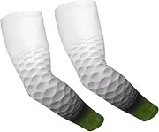 [FHEDVBN] Golf Ball Arm Sleeves Compression Arm Covers for Men Women Outdoor Sun Sleeves Cooling Sports Sleeve, Black