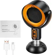 Portable Range Hood - 2 Speeds Desktop Range Hood, USB Plug in Portable Exhaust Fan, Adjustable Mini Extractor Hood, Efficient Kitchen Exhaust Fan with Filter for Indoor BBQ Hot Pot (Gold)