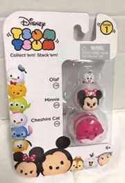 Disney Tsum Tsum Mini Vinyl Cheshire cat, Minnie, Olaf Series 1