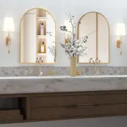 Wall Mounted Mirror, Arched Wall Mirror for Bathroom, 20"X30" Arch Bathroom Mirr