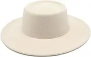 [Zozogag] Fedora Hats Men Women 8.5CM Wide Brim Wool Felt Jazz Hats British Style Dress Formal Panama Cap