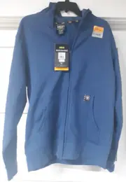NWT Blue Men's Ariat Rebar Workman Reflective Flag Full-Zip Hoodie - Size Small