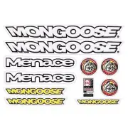 Mongoose - 1996 Menace for yellow frame Decal set - old school bmx