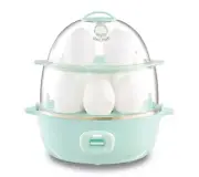 DASH Deluxe Rapid Egg Cooker 2-Tier Hard Boiled Poached Vegetables Steamer Aqua