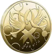 Souvenir coin - Never to be Parted Lovebird coin | Romantic Wedding Love Coin | Lucky Romance Couple Collection Art | Valentines Day Wife Couple Coin | Collection Souvenir Coin for Wife, Partner