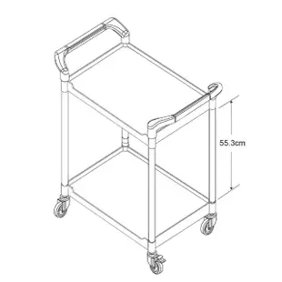 【品築家具】白色二層手推車(依配合貨運認定本島偏遠地區需額外酌收運費)