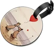[YTYVAGT] Luggage Tag,Luggage Tags for Suitcases,Travel Tags for Luggage,2-Pc,Beach Dog Love Balloon