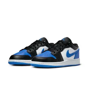 【NIKE 耐吉】休閒鞋 女鞋 大童 運動鞋 AJ1 AIR JORDAN 1 LOW GS 藍白黑 553560-140