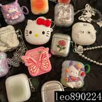 多款 蝴蝶印花 硅膠軟殼 凱蒂貓 適用於AIRPODS PRO 2保護套 AIRPODS 3代保護套 蘋果藍芽耳機防摔殼