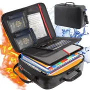 Fireproof Document Bag with Lock (17 x 11.8 x 5 inch), Fireproof Document Safe