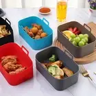 Oven Baking Basket Easy Cleaning Baking Raised Edge Fryer Tray Basket Reusable