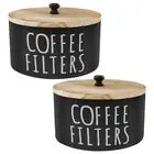 Coffee Filter Holder Wooden Coffee Filter Storage Container Coffee Pod~Organizer