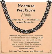 [UNGENT THEM] 7mm Cuban Link Chain Promise Necklace for Him Boyfriend Men Birthday Christmas Anniversary Valentines Day Gifts