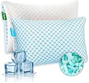 SKY CARE Set 2 Lyra Memory Foam, Dual-Sided Design, Hypoallergenic, Anti Dust-Mite, Breathable with Punch Hole Technology Pillow, Queen (U.S. Standard), White