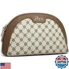 Small Makeup Bag for Purse Cosmetic Bag: Checkered Make up Bag for Women - Cu