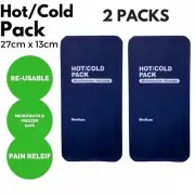 2x HOT COLD PACK First Aid Reusable Ice Heat Gel Packs Microwaveable Relief New