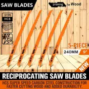 5Pcs High Carbon Steel Assorted Reciprocating Saw Blades Set Metal Plastic xiLtR