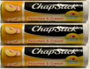 3 TUBES ChapStick Peaches & Cream Summer Collection Lip Balm Free Shipping